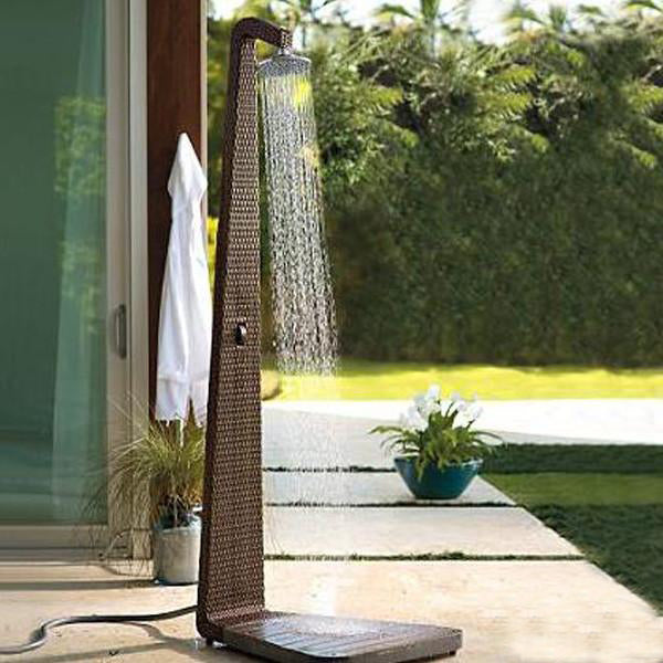Outdoor Wicker Jacuzzi Shower Panel - Fluid