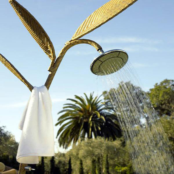 Outdoor Wicker Jacuzzi Shower Panel - Shoots & Petals