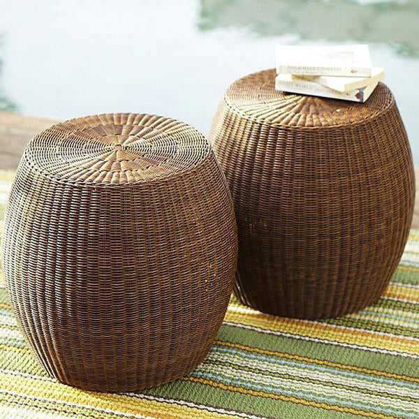 Outdoor Wicker Ottoman - Golar