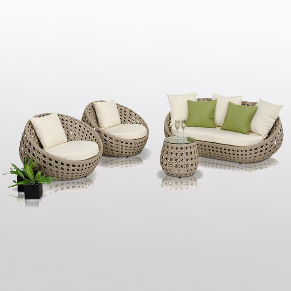 Outdoor Wicker - Sofa Set - Apple