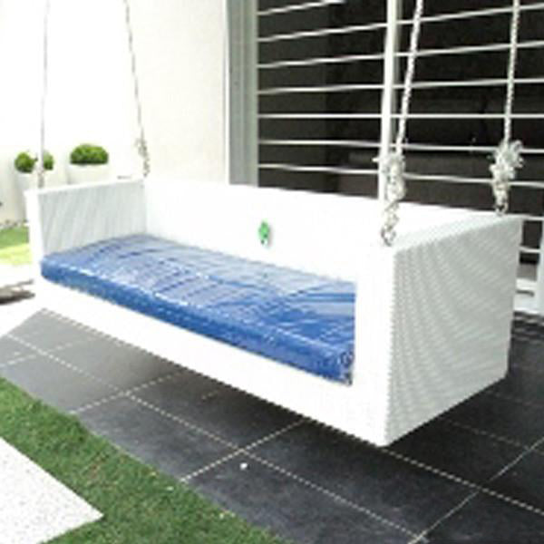 Outdoor Wicker Two Seater Swing - Aqua