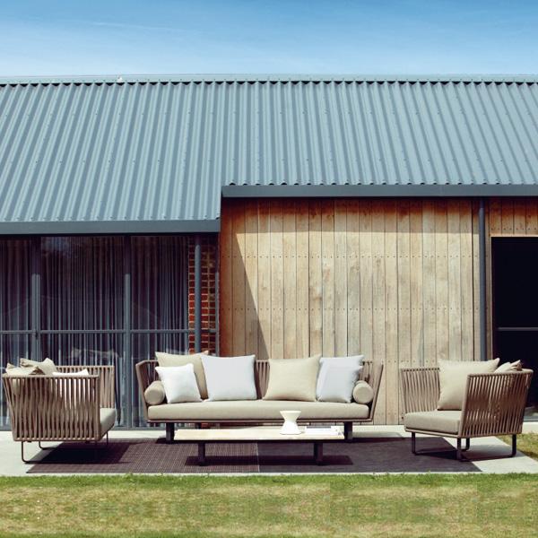 Outdoor Braided & Rope Sofa - Undulate