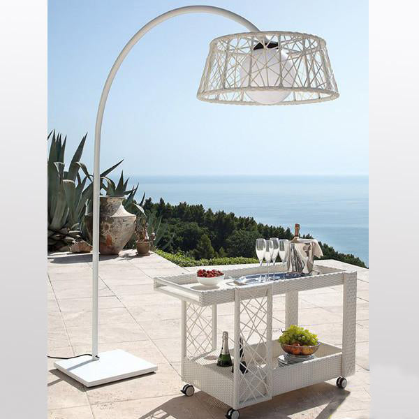 Outdoor Wicker Serving Trolley Club